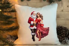 Mr And Mrs Santa Claus Clipart Sublimation, Christmas PNG Product Image 4