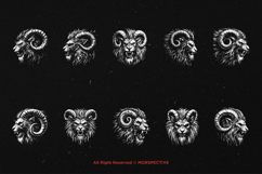 10 Bundle Dark Art Lion Horn King Jungle Wildcat Predator Product Image 6