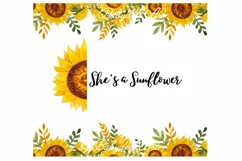 She's a Sunflower 20 OZ Tumbler Sublimation Design PNG Product Image 2