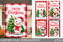 Christmas Animals Garden Flag. Christmas Garden Flag Design Product Image 1