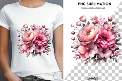 Valentine flowers png design for T-shirts Product Image 4