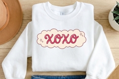 XOXO Coquette Valentine Clipart PNG SVG, Pink Bow Moon Stars Product Image 4