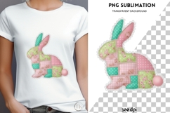 Patchwork bunny png design for T-shirts Product Image 4