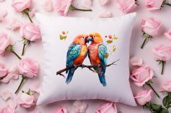 Breeds of Valentine Kissing Birds, Valentine's Day Clipart Product Image 4