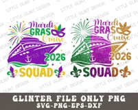 2026 Mardi Gras Cruise Squad SVG PNG | Trendy Mardi Gras Product Image 3