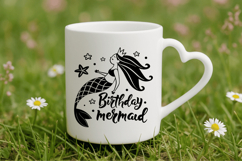 Birthday mermaid SVG Design, Mermaid SVG Design Product Image 4