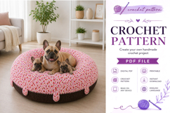 Donut Pet Bed Crochet Pattern PDF Product Image 1