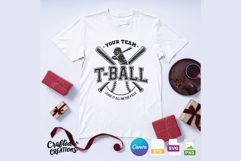 T-Ball Team SVG Design Editable Baseball Logo Cut Files Product Image 4