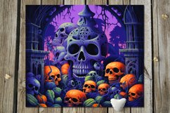 Bright Halloween | 7 Skinny tumbler sublimation designs, JPG Product Image 4