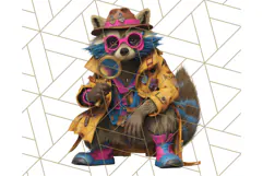 Forgotten 80s Cartoon Clipart PNG, Retro Animal Heroes Product Image 4