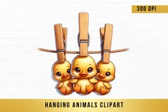 cute hanging animals clipart, hanging animals sublimation Product Image 1