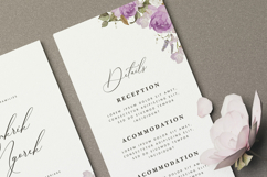 beautiful wedding card invitation set with peonies flower Product Image 4