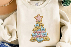 Pastel Bow Christmas Tree Sublimation, Christmas Png Product Image 3