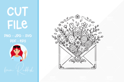 Easter SVG Line Art Cut File Product Image 1