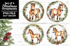 Baby Farm Animals PNG Christmas Ornaments or Coasters Product Image 7