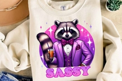 Sassy Raccoon Sublimation, Funny Raccoon Png Product Image 4