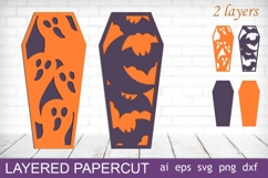 3d Halloween decor svg, Layered halloween laser cut Product Image 5