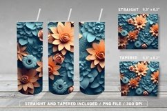 3D Flowers Florals Tumbler Wrap PNG Bundle Product Image 5