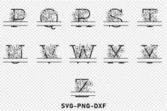 Wildflowers Monogram Split Font Letters SVG Laser Cut Files Product Image 4