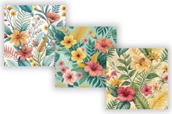 Summer Tropical Wildflowers Seamless Pattern Product Image 4