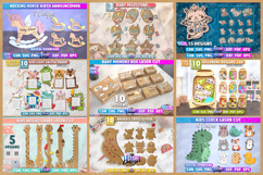 624 Kids Mega Bundle Laser Cut, Baby&amp;Children SVG, Nursery Product Image 5