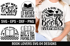 Book Lover SVG Design - on my way to buy more books Product Image 1