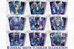 Zodiac Tumber Wrap Bundle, 20oz Skinny Tumbler Png Designs Product Image 1