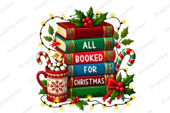 All Booked for Christmas PNG Clipart, Merry Christmas PNG Product Image 1