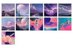 Cosmic Pillow Designs, Kids Pillow Bundle, Space PNG Product Image 4
