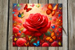 Valentine rose | Skinny tumbler Sublimation design bundle Product Image 4