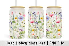 Glass Can Wraps Sublimation, Wildflowers Libbey Can Glass Product Image 1