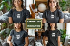 Gildan 64000 Model Mockup, Gildan White TShirt Mockup Product Image 1