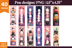 Funny Halloween pen Bundle Waterslide pen wraps. Cute pens Product Image 4