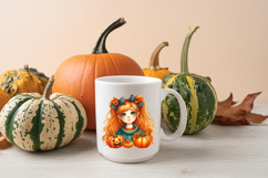 Autumn Girls Clipart, Autumn Clipart, Fall Clipart PNG Product Image 4