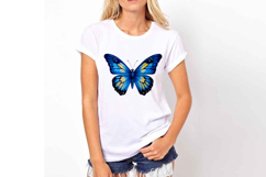 Butterfly Blue Yellow Insect Watercolor Illustration Animal Product Image 4