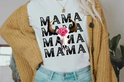 Western Mama PNG, Bull Skull Mama Sublimation Design Product Image 1