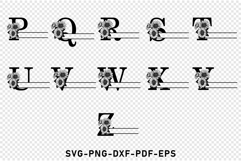 Sunflower Monogram Split Letters SVG Laser Cut Files Product Image 4