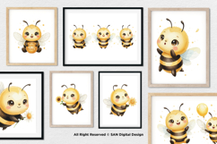 15 Bundle Watercolor Boy Bee Baby Honey Sting Fly Buzz Product Image 4