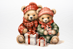 Christmas Teddy Bear Sublimation Clipart PNG Product Image 4