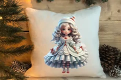 Christmas Little Girl Clipart Sublimation, Christmas PNG Product Image 4