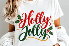 Holly Jolly PNG, Preppy Merry Coquette Christmas PNG Product Image 2