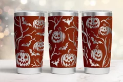 20oz Tumbler laser svg|Halloween Pumpkin Jack-o-Lantern wrap Product Image 2