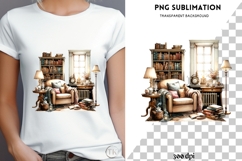 Book nook png design for T-shirts Product Image 4