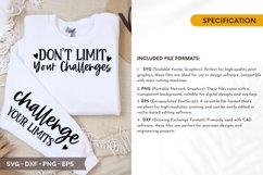 Don't Limit Your Challenges challenge your limits SVG T-Shir Product Image 4