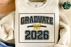 Graduate 2026 PNG Navy and Gold Graduation Product Image 4