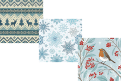 Snowy Winter Woodland Digital Paper, Cozy Snowflake Product Image 4
