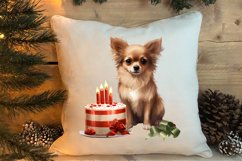 Pets Love Christmas Watercolor Clipart, Christmas PNG Product Image 4