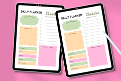 Cute Aesthetic Daily Planner Template | Canva Editable Daily Product Image 4