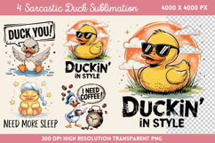 Sarcastic Duck Sublimation Bundle PNG Product Image 3
