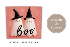 Kids Halloween Tumbler Wrap, Boo Halloween Sublimation Product Image 4